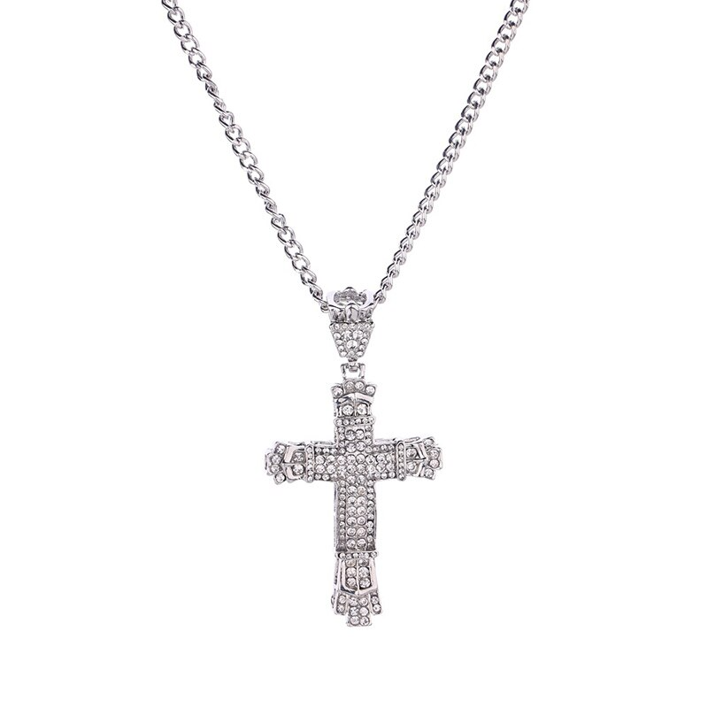 Stunning Vintage Vibes Crystal Rhinestone Christian Cross Pendant Neck –  Rosemarie Collections