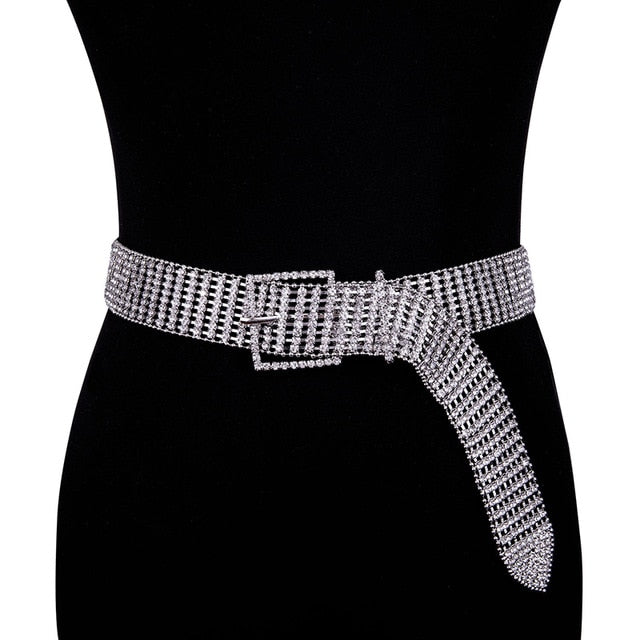 Bling Crystals Long Chain Belt