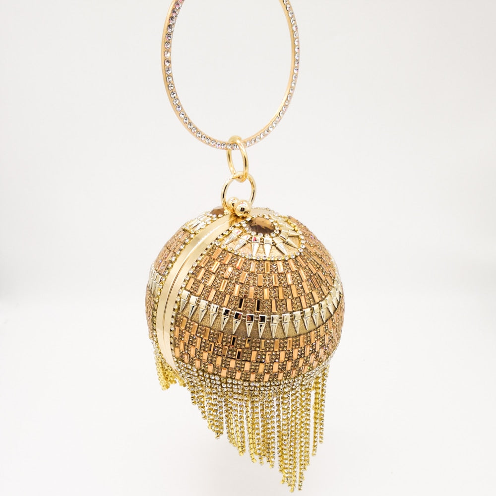 Bling Crystals Sphere Clutch