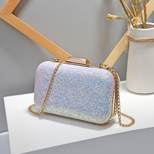 ASOS DESIGN shoulder bag with large sequin discs in pink metallic | ASOS